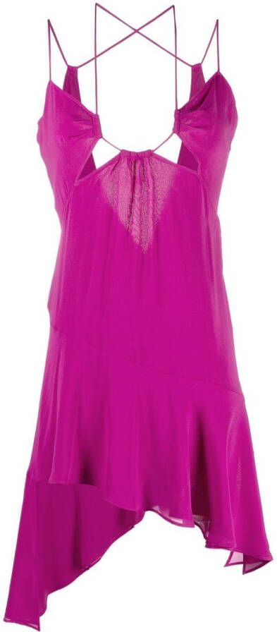 THE ANDAMANE Asymmetrische mini-jurk Roze