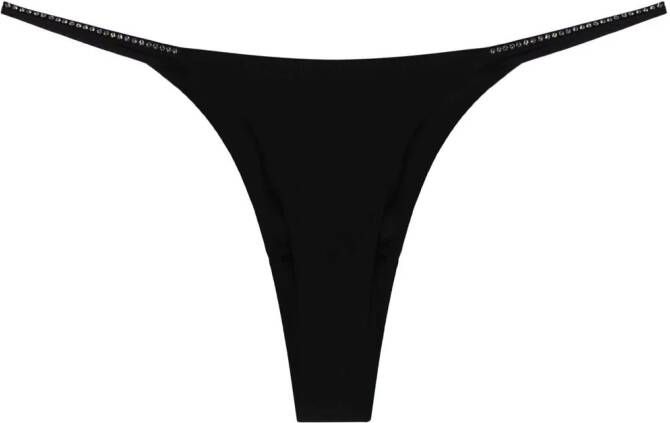 THE ANDAMANE String verfraaid met kristallen Zwart