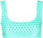 THE ANDAMANE Top verfraaid met stras Blauw - Thumbnail 1