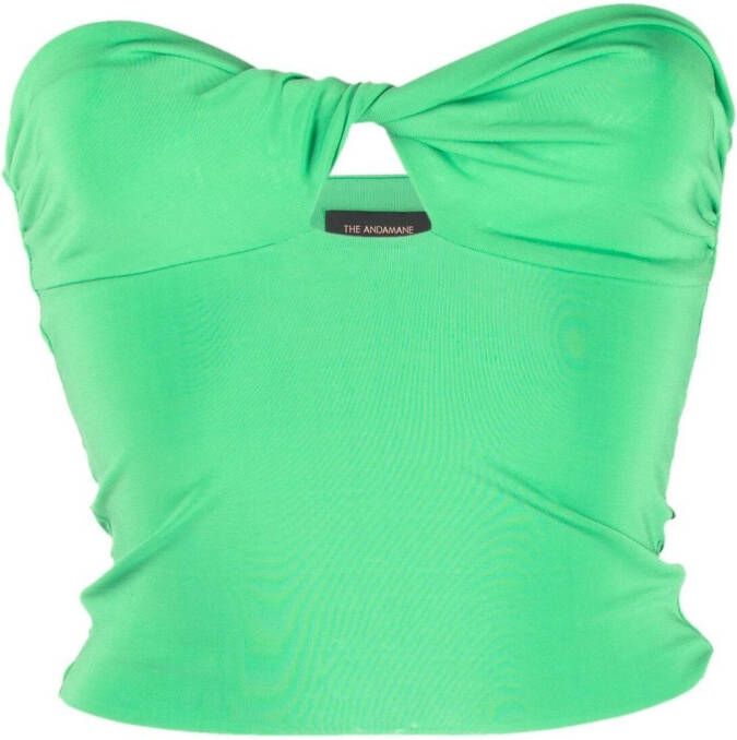 THE ANDAMANE Strapless top Groen