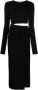THE ANDAMANE Uitgesneden midi-jurk Zwart - Thumbnail 1