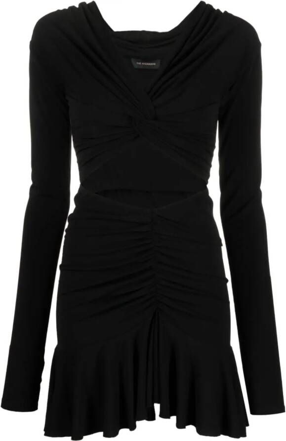 THE ANDAMANE Uitgesneden mini-jurk Zwart