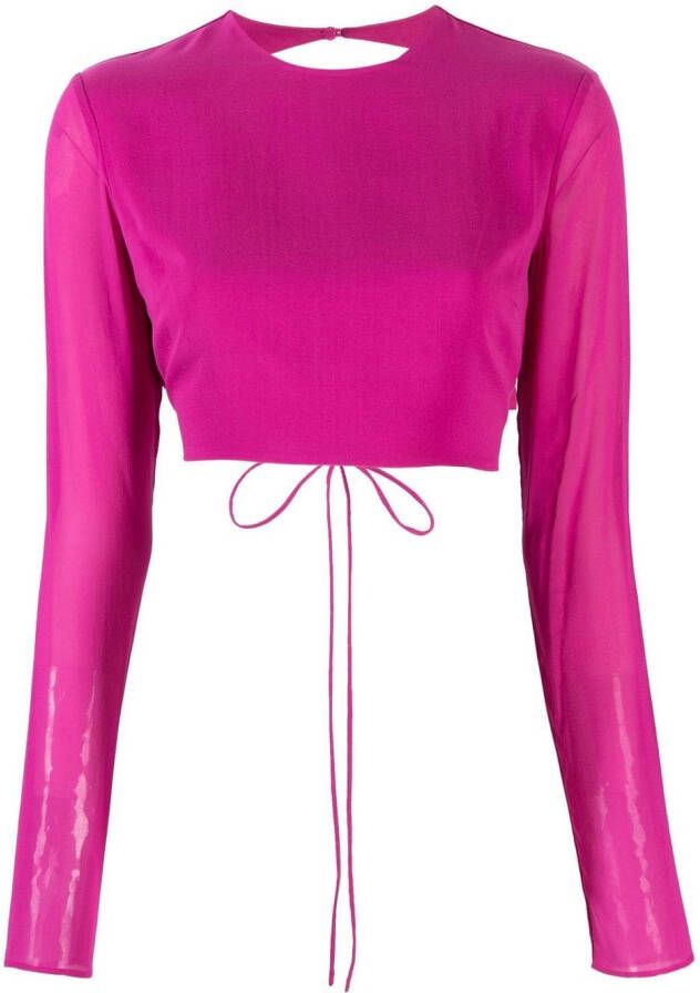 THE ANDAMANE Top met taillestrik Roze