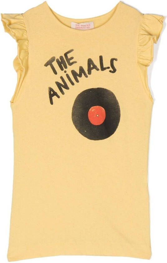 The Animals Observatory T-shirt met print Geel