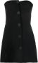 The Attico asymmetric buttoned minidress Zwart - Thumbnail 1