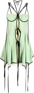 The Attico Asymmetrische mini-jurk Groen