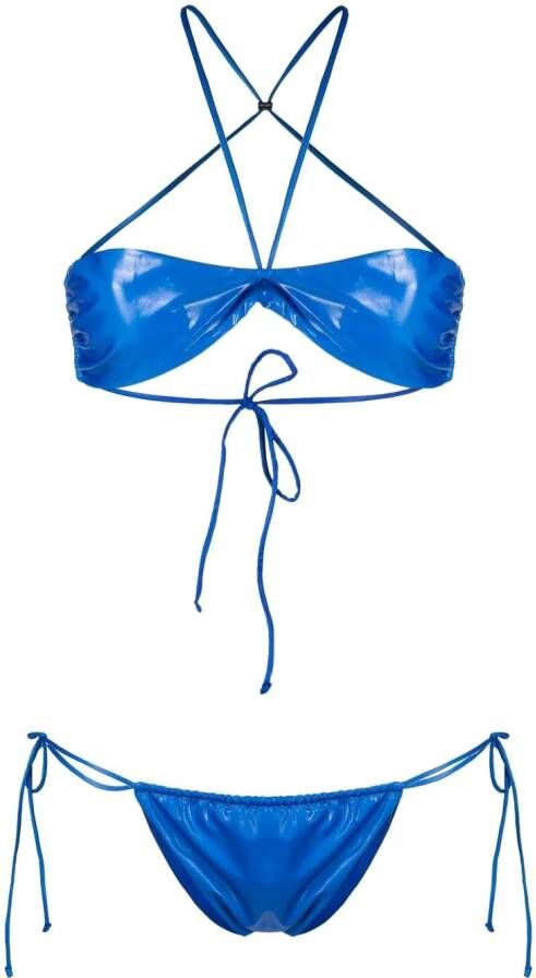 The Attico Bandeau bikini Blauw