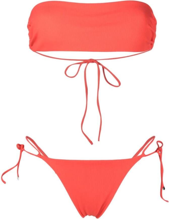 The Attico Bandeau bikini Roze