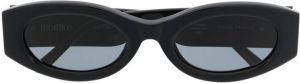 The Attico Berta zonnebril met rechthoekig montuur Zwart