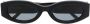 The Attico Berta zonnebril met rechthoekig montuur Zwart - Thumbnail 1