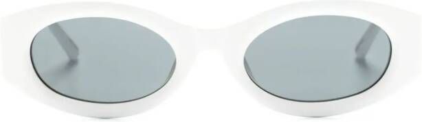 Linda Farrow Berta zonnebril met rond montuur Wit