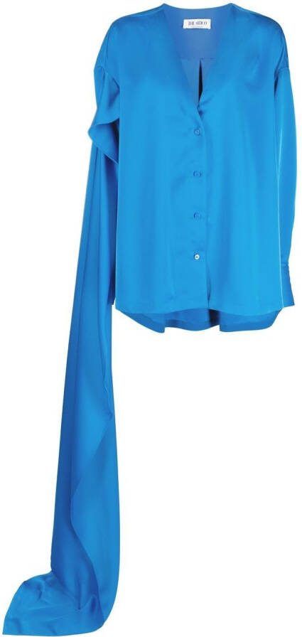 The Attico Blouse met gedrapeerd detail Blauw