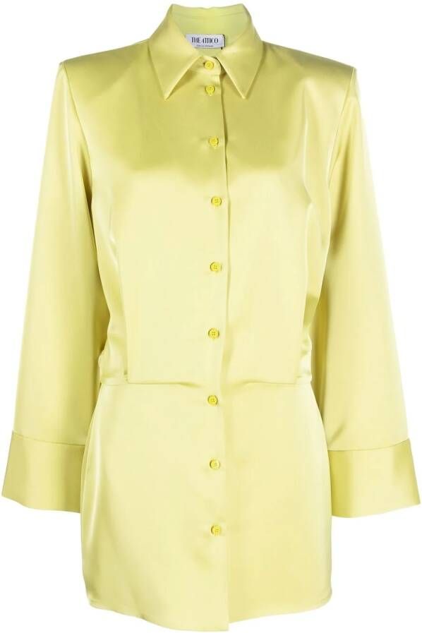 The Attico Blousejurk met enkele rij knopen Groen