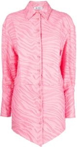 The Attico Blousejurk met zebraprint Roze