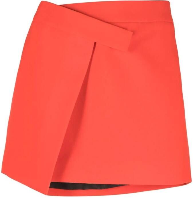 The Attico Asymmetrische mini-rok Rood