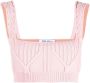 The Attico Cropped top Roze - Thumbnail 1