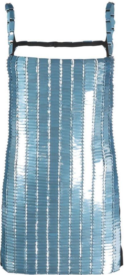 The Attico Mini-jurk met open rug Blauw