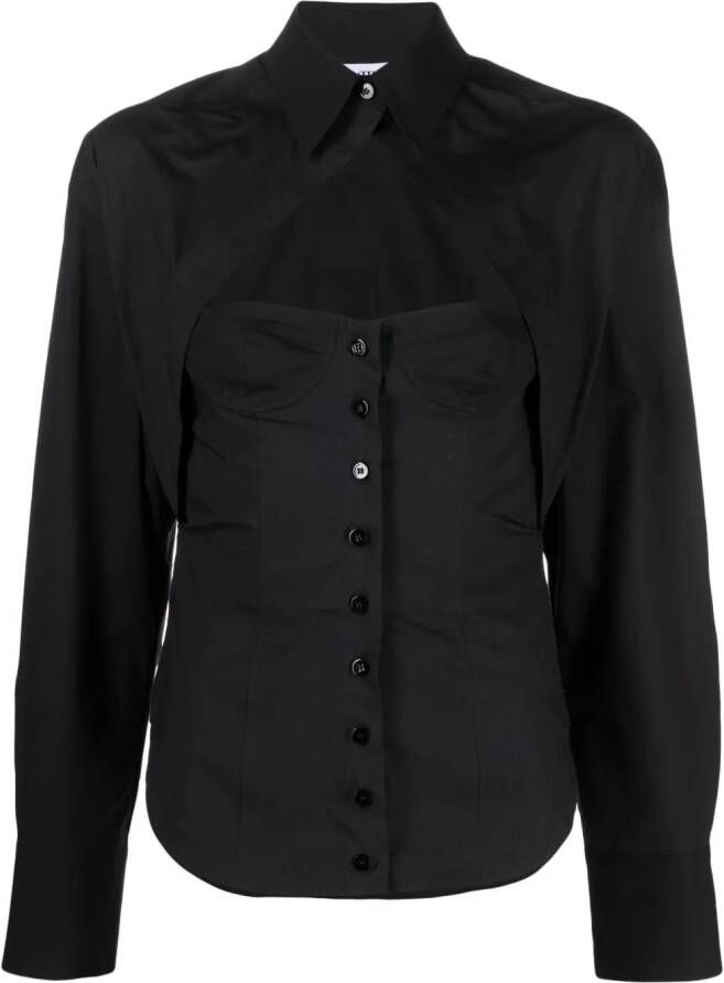 The Attico Uitgesneden blouse Zwart