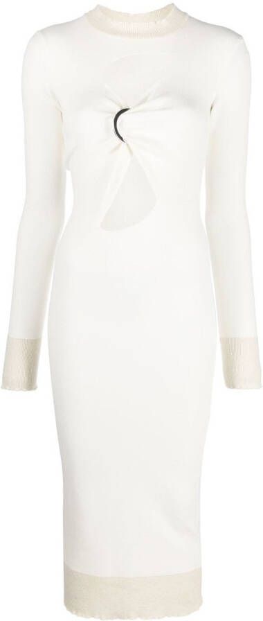 The Attico Uitgesneden jurk Wit