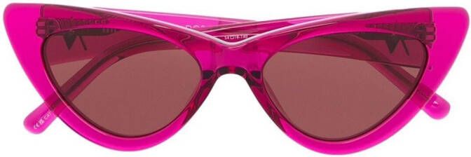 The Attico Dora zonnebril met cat-eye montuur Roze