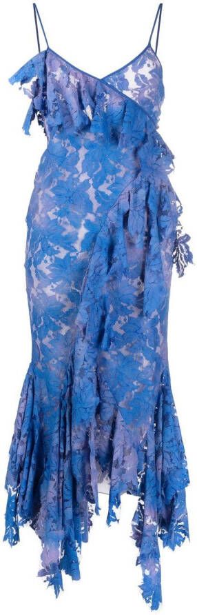 The Attico Gedrapeerde jurk Blauw