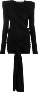 The Attico Gedrapeerde mini-jurk Zwart