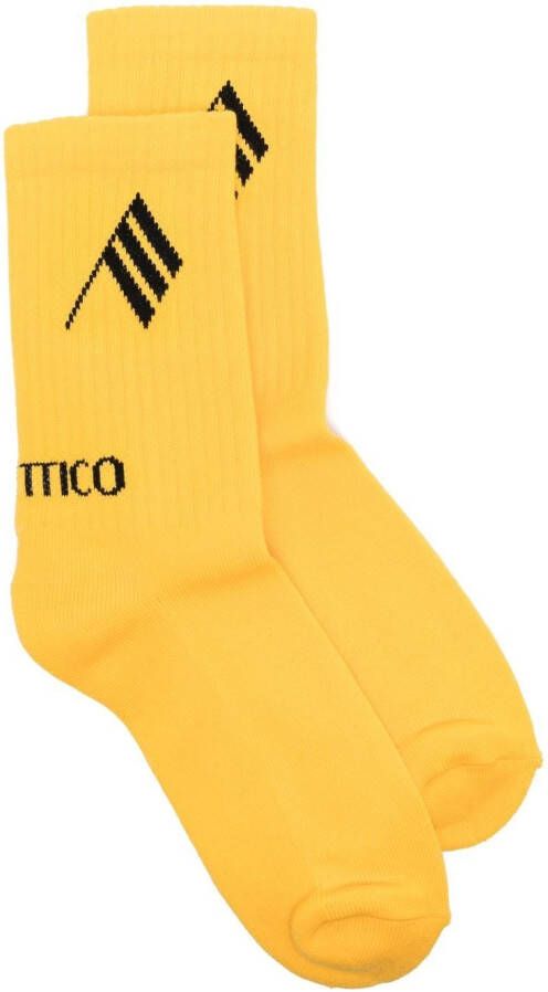 The Attico Geribbelde sokken Geel