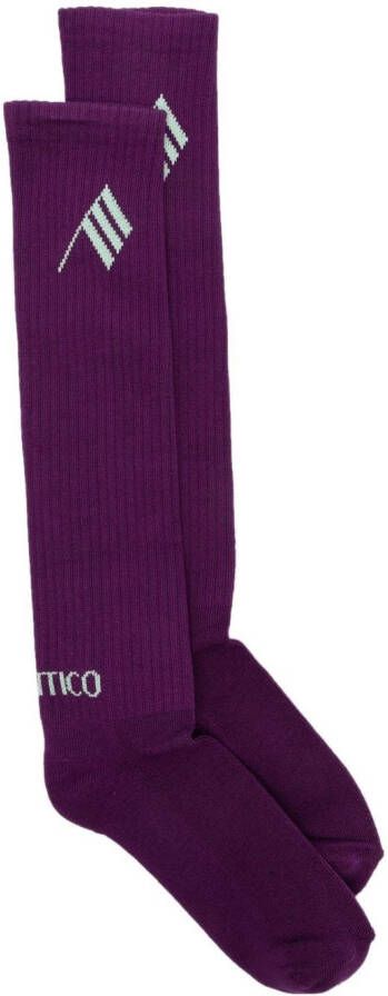 The Attico Geribbelde sokken Paars