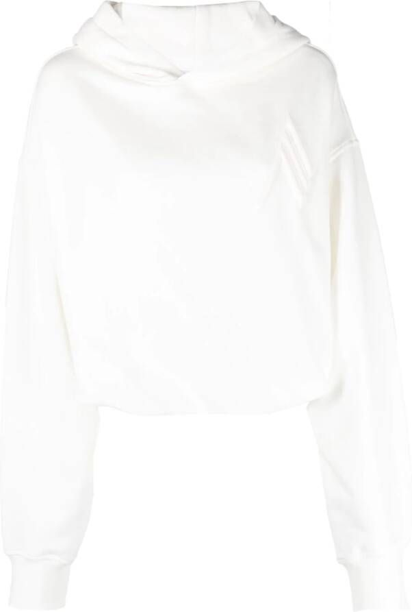 The Attico Hoodie met logo-reliëf Wit
