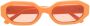 Linda Farrow x The Attico Irene zonnebril met ovalen montuur Oranje - Thumbnail 1