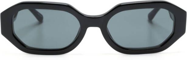 The Attico Irene zonnebril met zeshoekig montuur Zwart
