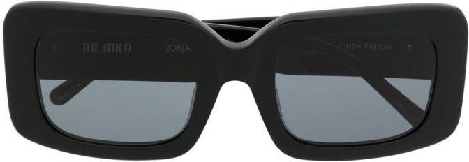 Linda Farrow Jorja zonnebril met vierkant montuur Zwart