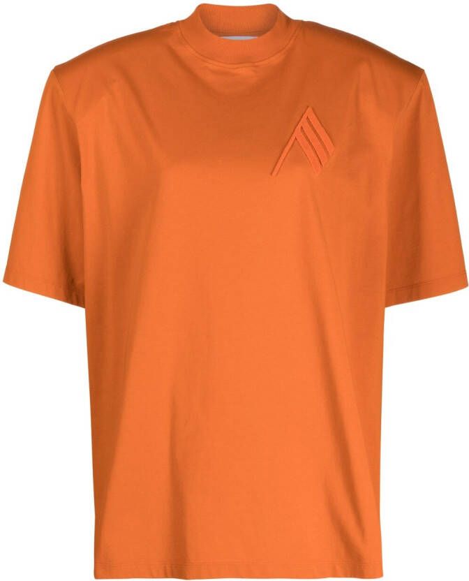 The Attico Gestructureerd T-shirt Oranje