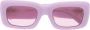 Linda Farrow Marfa zonnebril met rechthoekig montuur Paars - Thumbnail 1