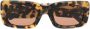Linda Farrow Marfa zonnebril met vierkant montuur Bruin - Thumbnail 1