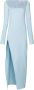 The Attico Maxi-jurk met vierkante hals Blauw - Thumbnail 1