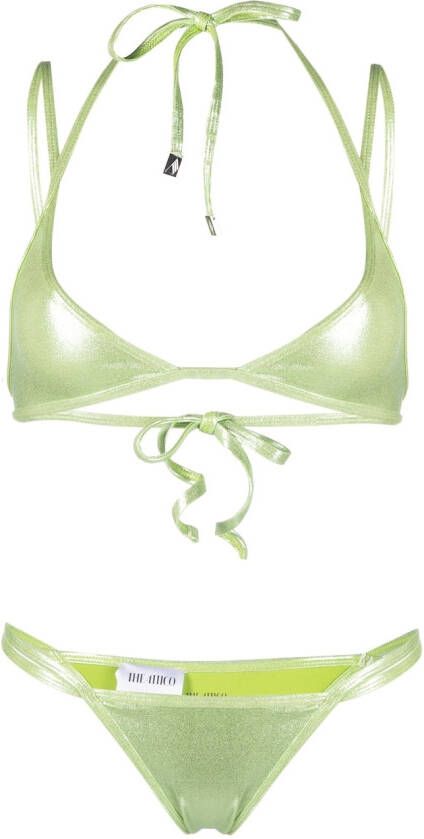 The Attico Triangel bikini Groen