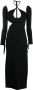 The Attico Midi-jurk met uitgesneden detail Zwart - Thumbnail 1