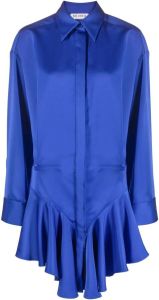 The Attico Mini-jurk met satijnen afwerking Blauw