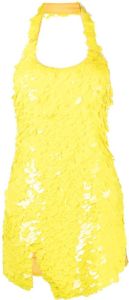 The Attico Mini-jurk met schubben-effect Geel