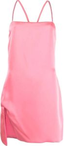 The Attico Mini-jurk met vierkante hals Roze