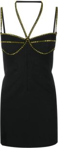 The Attico Mini-jurk verfraaid met kristallen Zwart