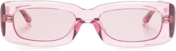Linda Farrow Marfa zonnebril met rechthoekig montuur Roze