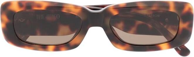The Attico Minimarfa zonnebril met rechthoekig montuur Bruin