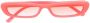 Linda Farrow x The Attico zonnebril met smal montuur Roze - Thumbnail 1