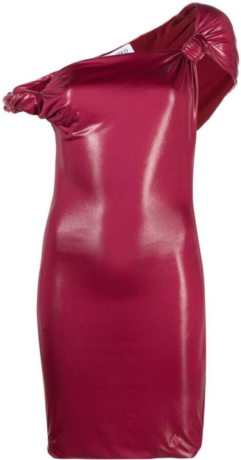 The Attico Off-shoulder mini-jurk Roze