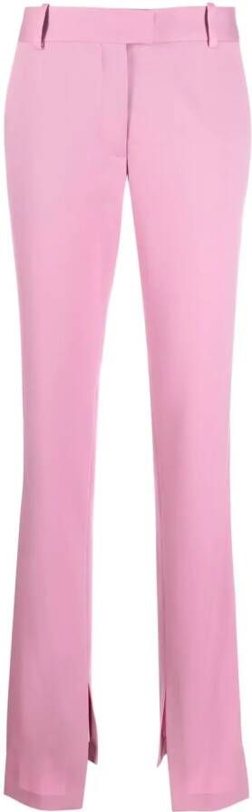 The Attico Pantalon met gespleten detail Roze
