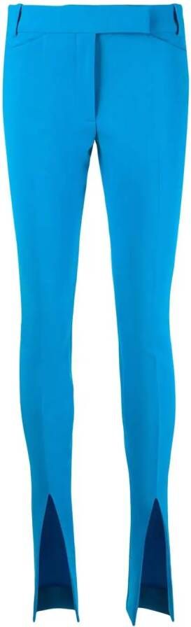 The Attico Freja pantalon met split Blauw