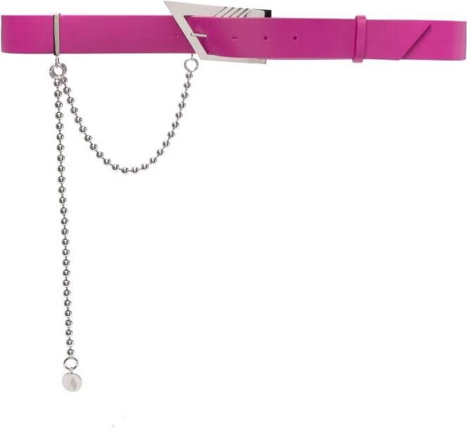 The Attico Rok verfraaid met ketting Roze