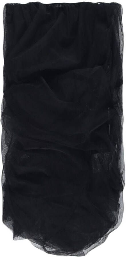 The Attico Semi-doorzichtige mini-jurk Zwart